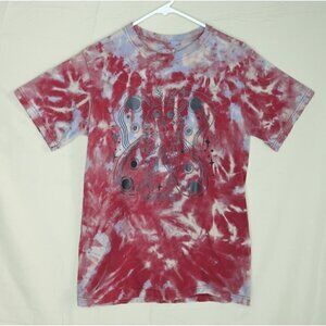 Mothman T Shirt Tie Dye Purple Fruit Of The Loom Cotton Tee Mens Small Unisex